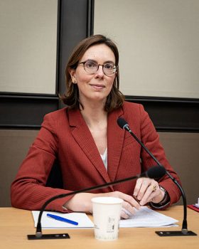 Amelie de Montchalin, former Minister for Public Action and Accounts, attends the hearing of the Committee of Inquiry into the Taxation of the Wealthiest Individuals at the National Assembly in Paris, France, on May 19, 2026. (Photo by Telmo Pinto/NurPhoto via Getty Images)