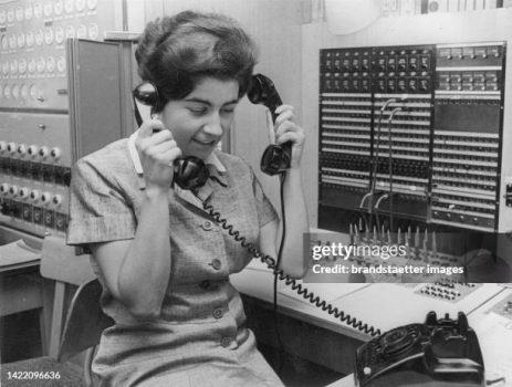 Female telephonist in the telephone switchboard room of the Vienna Hotel Imperial. About 1965. (Photo by Votava/brandstaetter images via Getty Images)